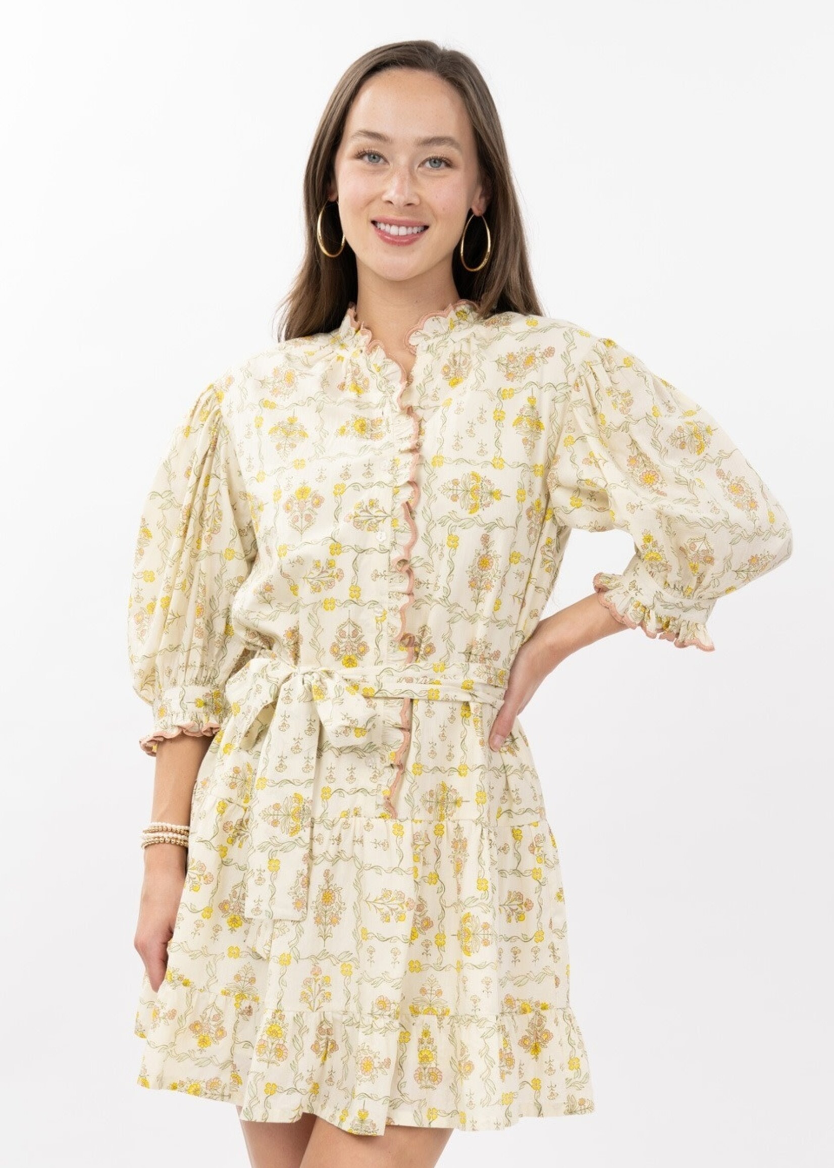 Ivy Jane, Uncle Frank & Sister Mary Trellis Flowers Dress