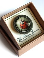 The Divine Iguana Victorian Ladybug Cabochon Brooch