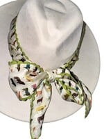 Watercolor Cow Silk Twilly Scarf