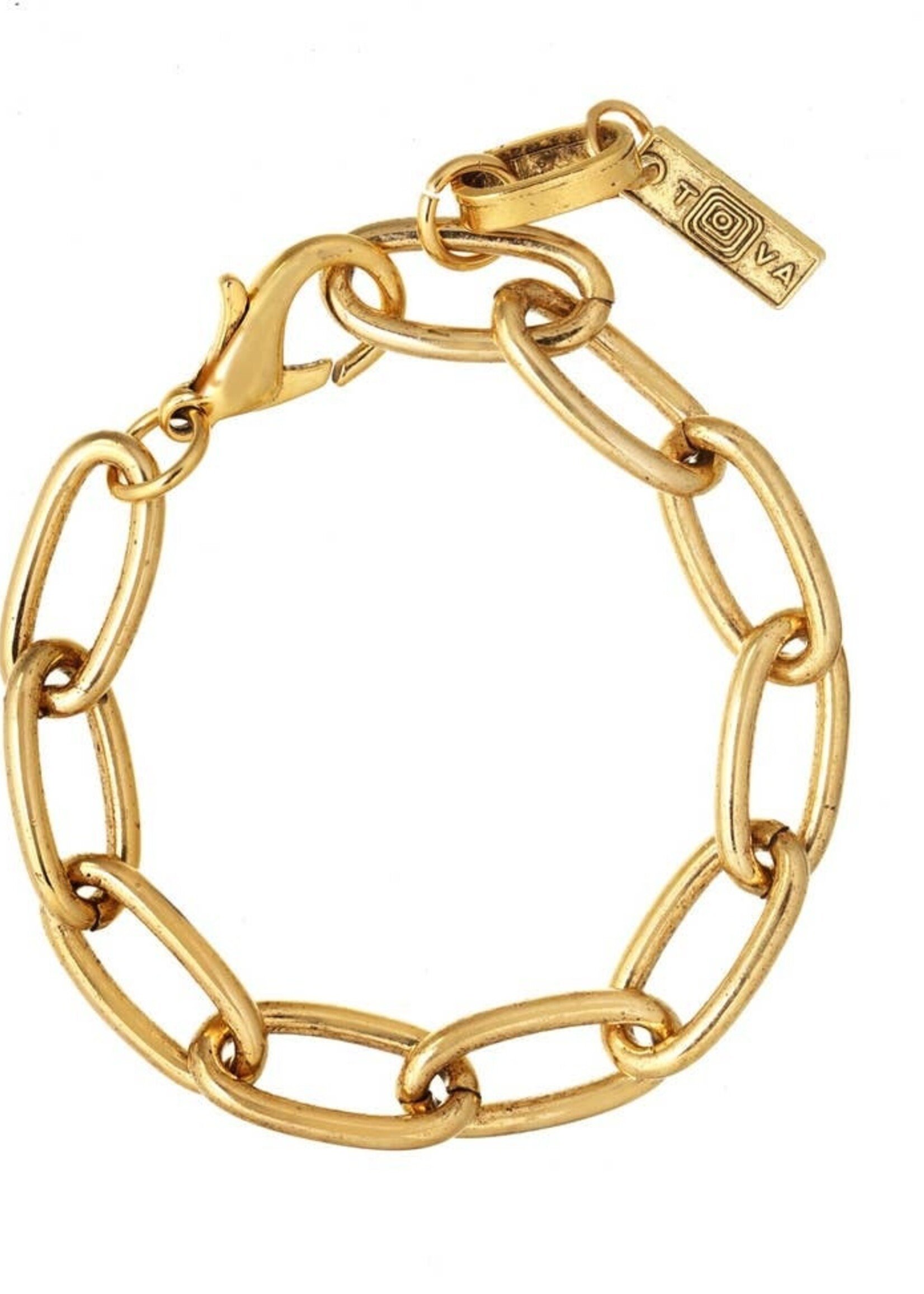 Tova Parma Antique Gold Plated Chain Bracelet