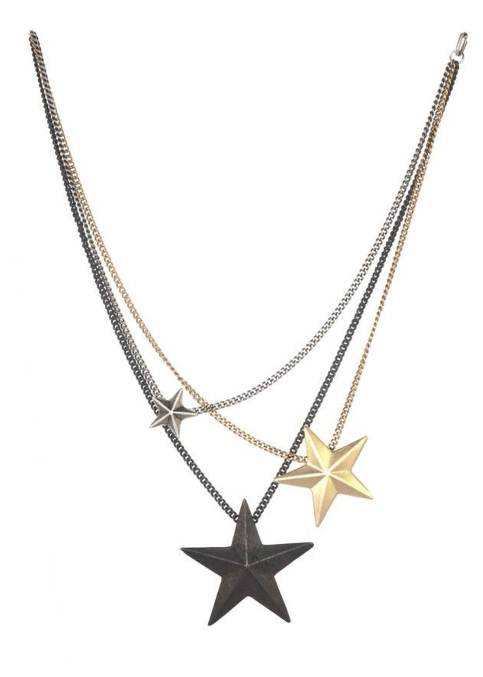 Tova Brazil 3 Star Mixed Metal Necklace