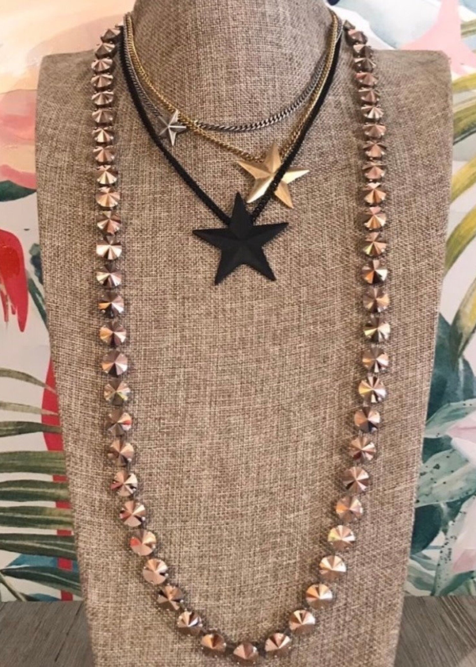 Tova Brazil 3 Star Mixed Metal Necklace