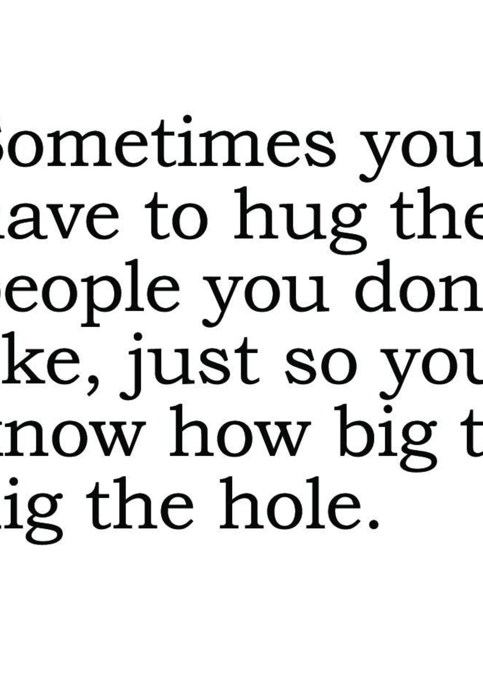 Hug the Person Mugshot Card