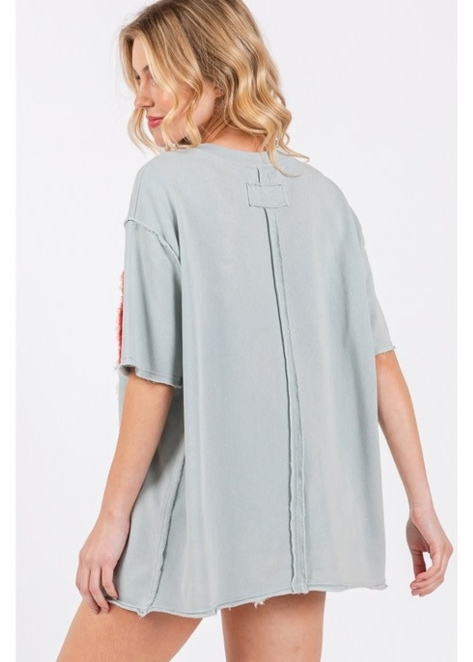 Flag Patch T-Shirt Mineral Wash