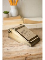 Antique-Style Brass Desk Top Note Roll Holder