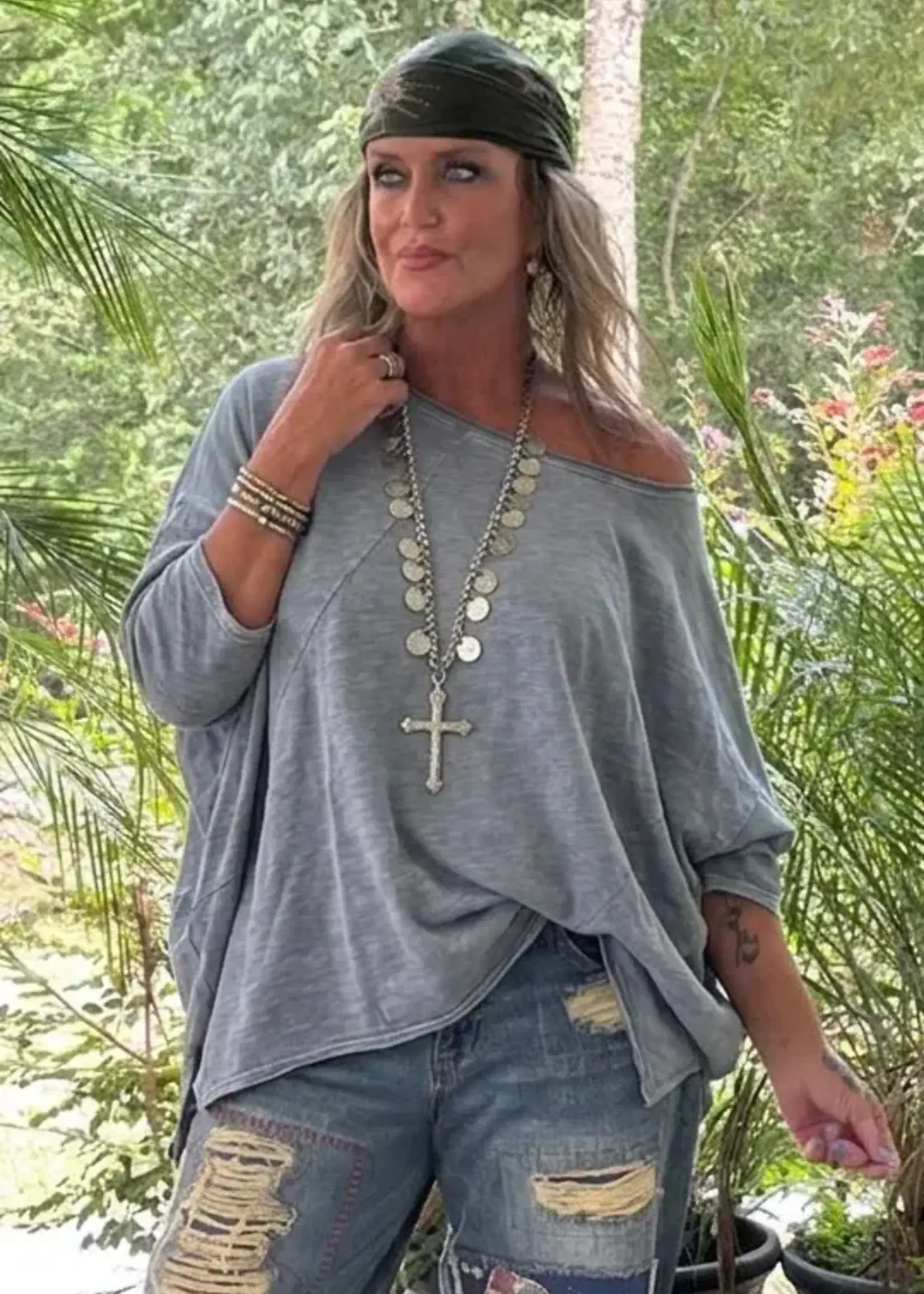 Jaded Gypsy Clothing Be Free Top Vintage Sky One Size