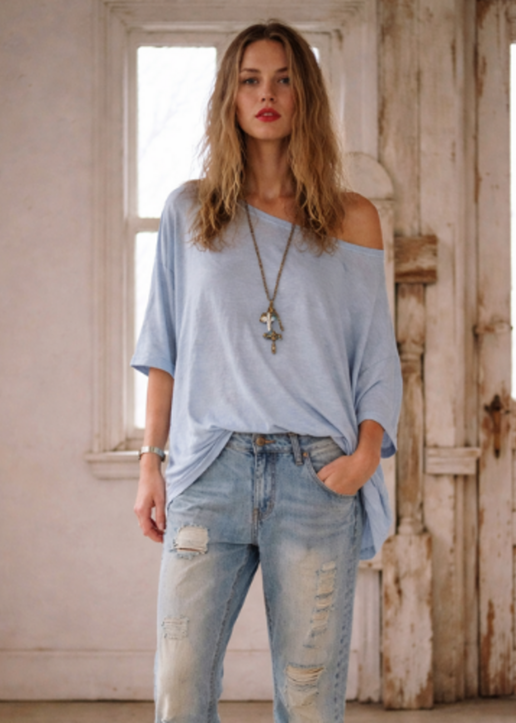 Jaded Gypsy Clothing Be Free Top Vintage Sky One Size