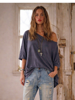 Jaded Gypsy Clothing Be Free Top Vintage Indigo One Size