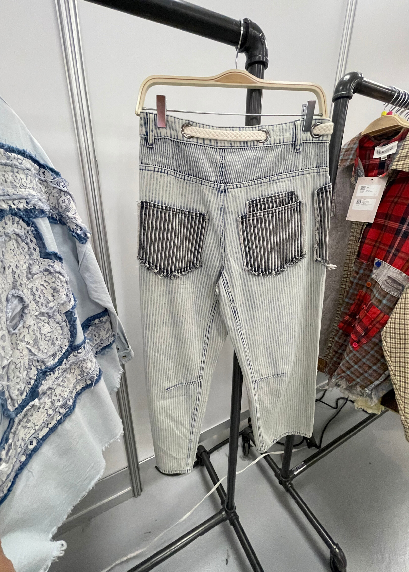 Oli & Hali Multi Stripe Patch Barrel Jean