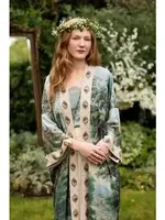 Market of Stars The Mythmaker Opera Duster Kimono w/ Pastoral Landscape & Unicorn