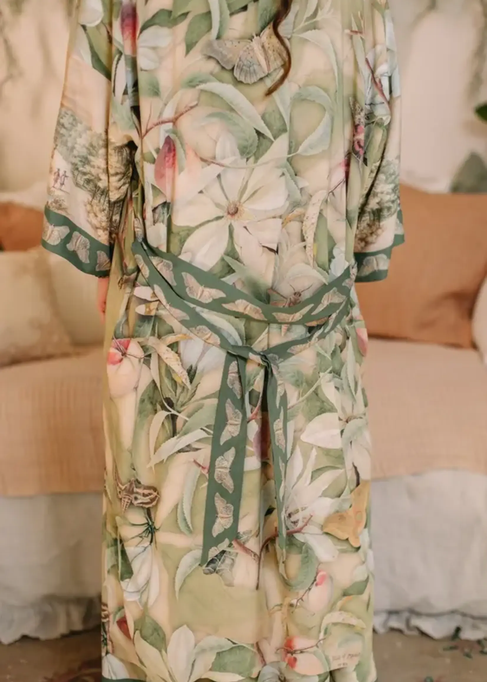 Market of Stars Fleur De Soleil Opera Duster Kimono Robe w/ Florals