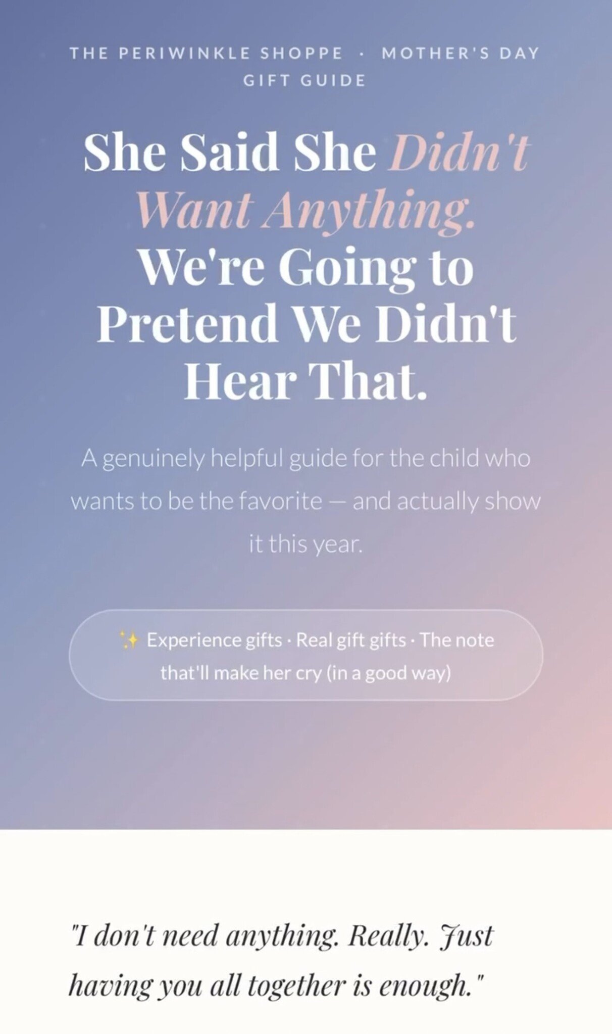 Mother's Day Gift Guide