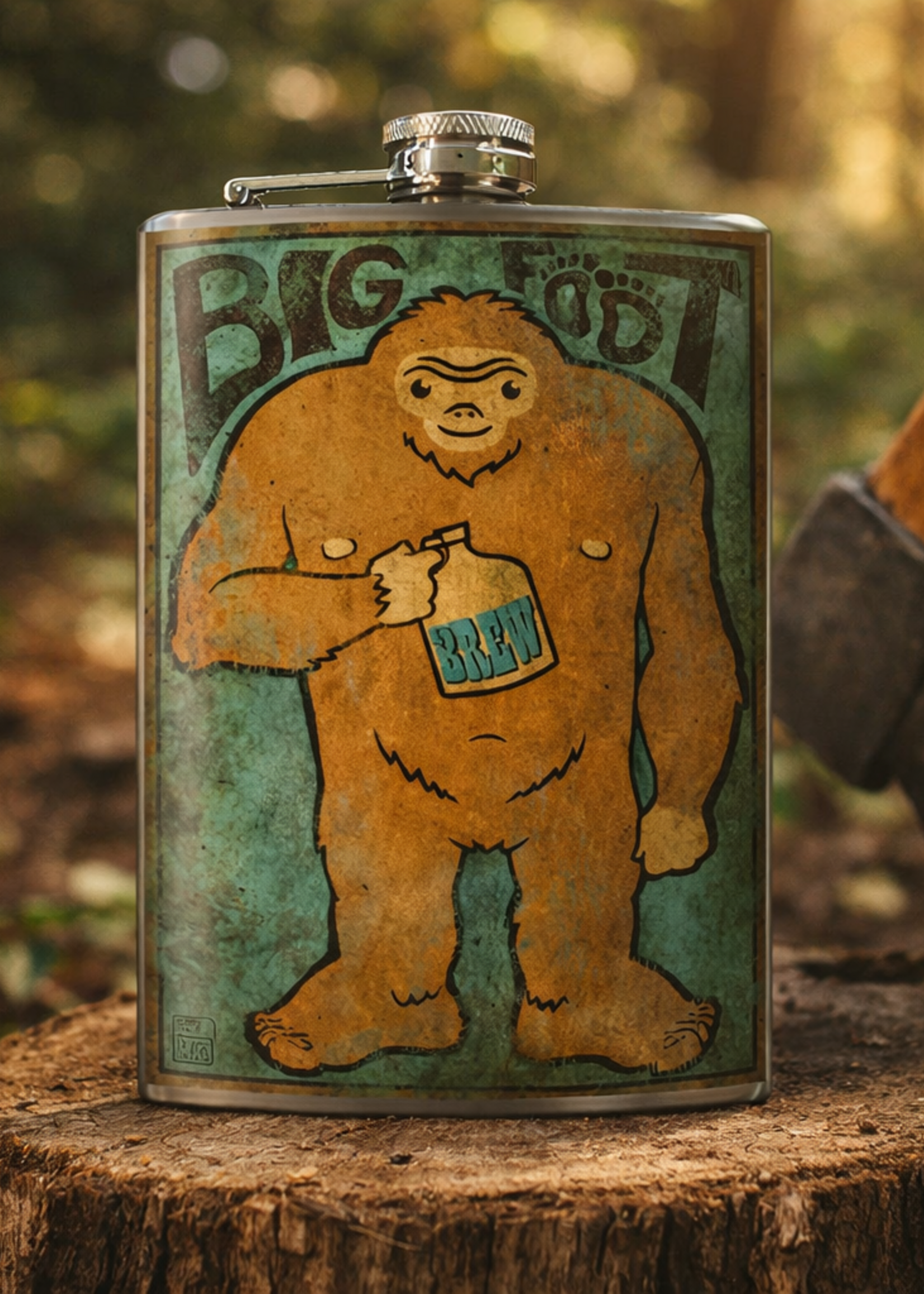 Bigfoot Sasquatch Flask