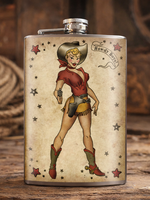 Howdy Boys Cowgirl Flask