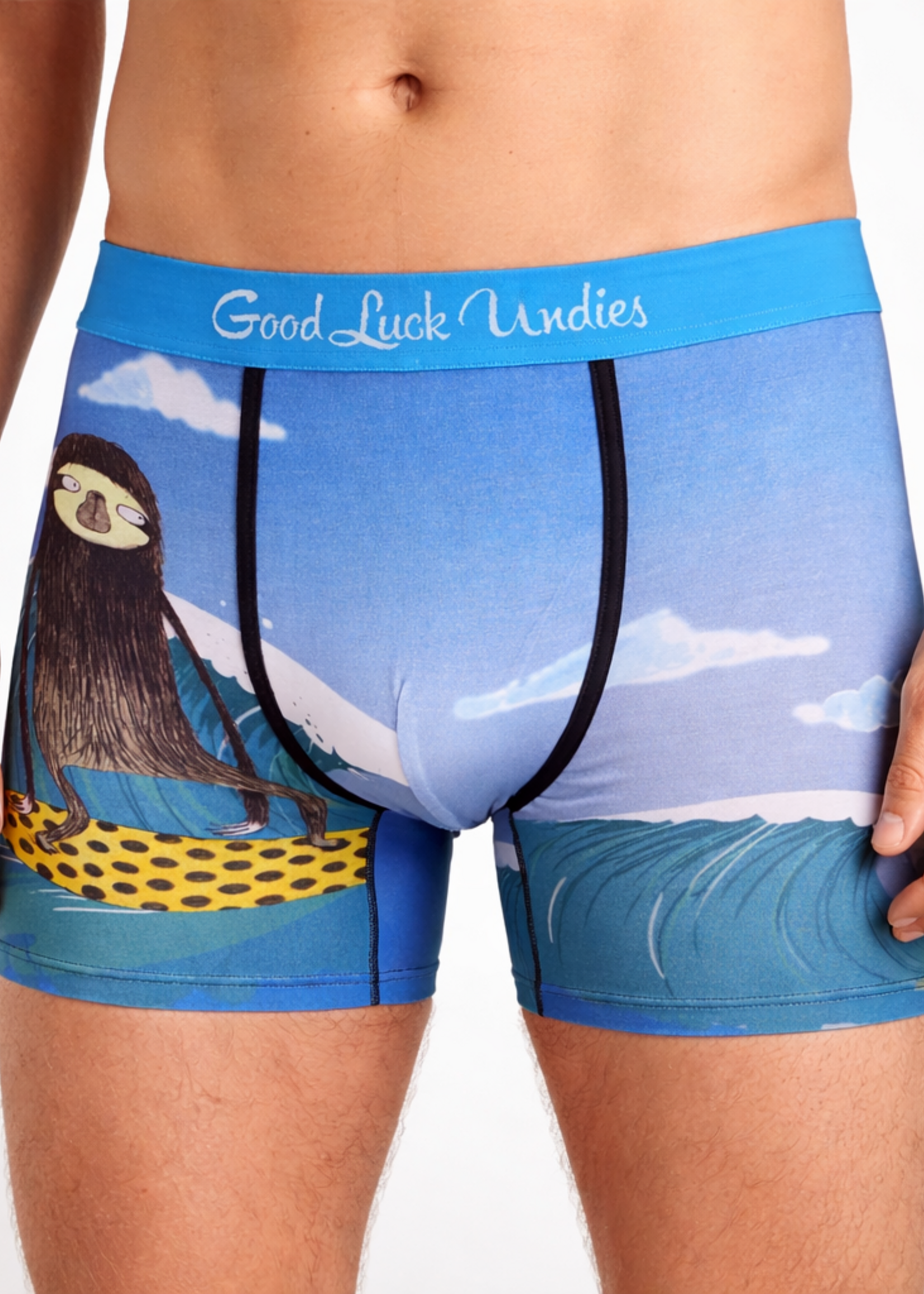 Surfing Sloth Boxer Briefs