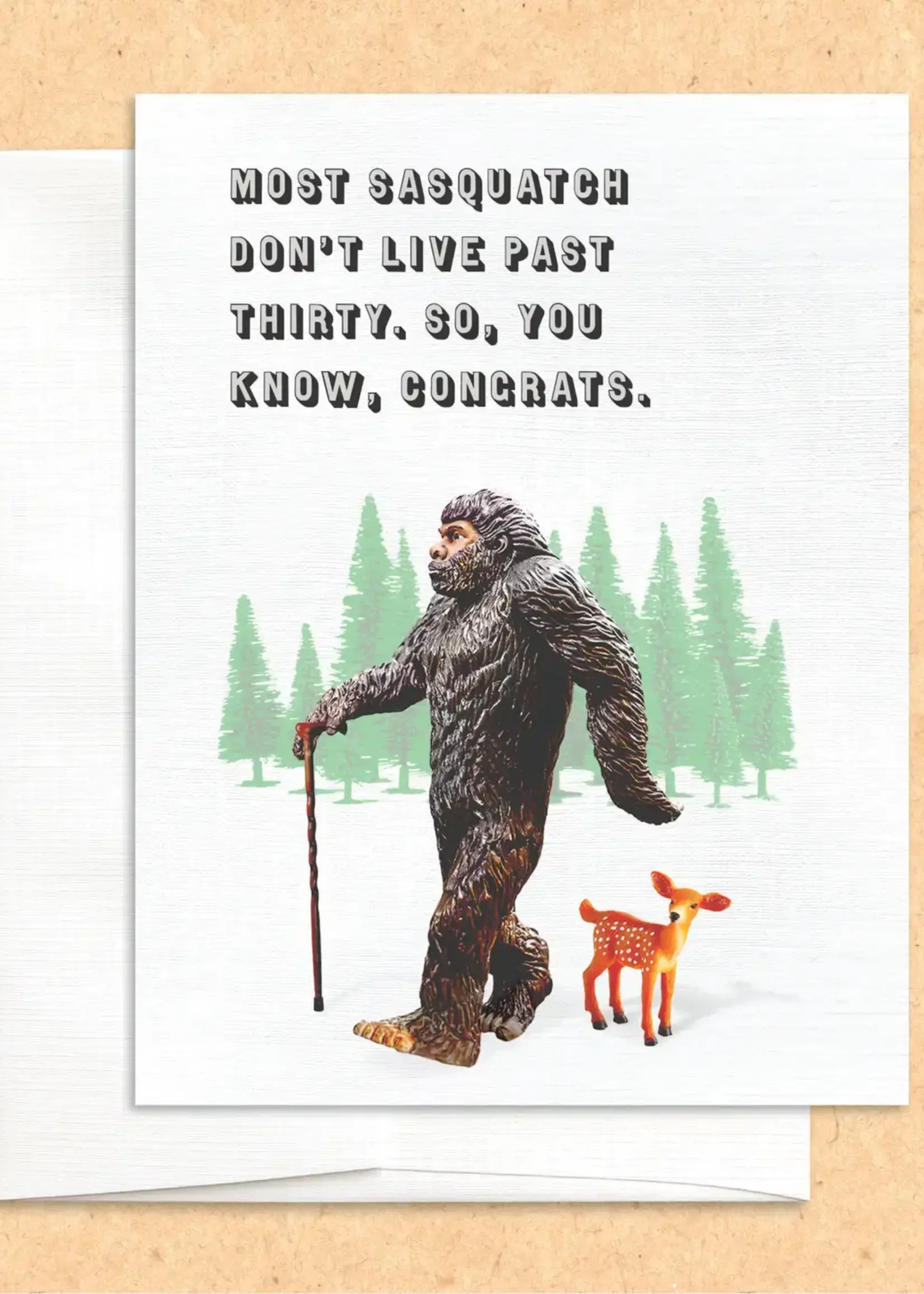Funny Sasquatch Bigfoot Birthday Card