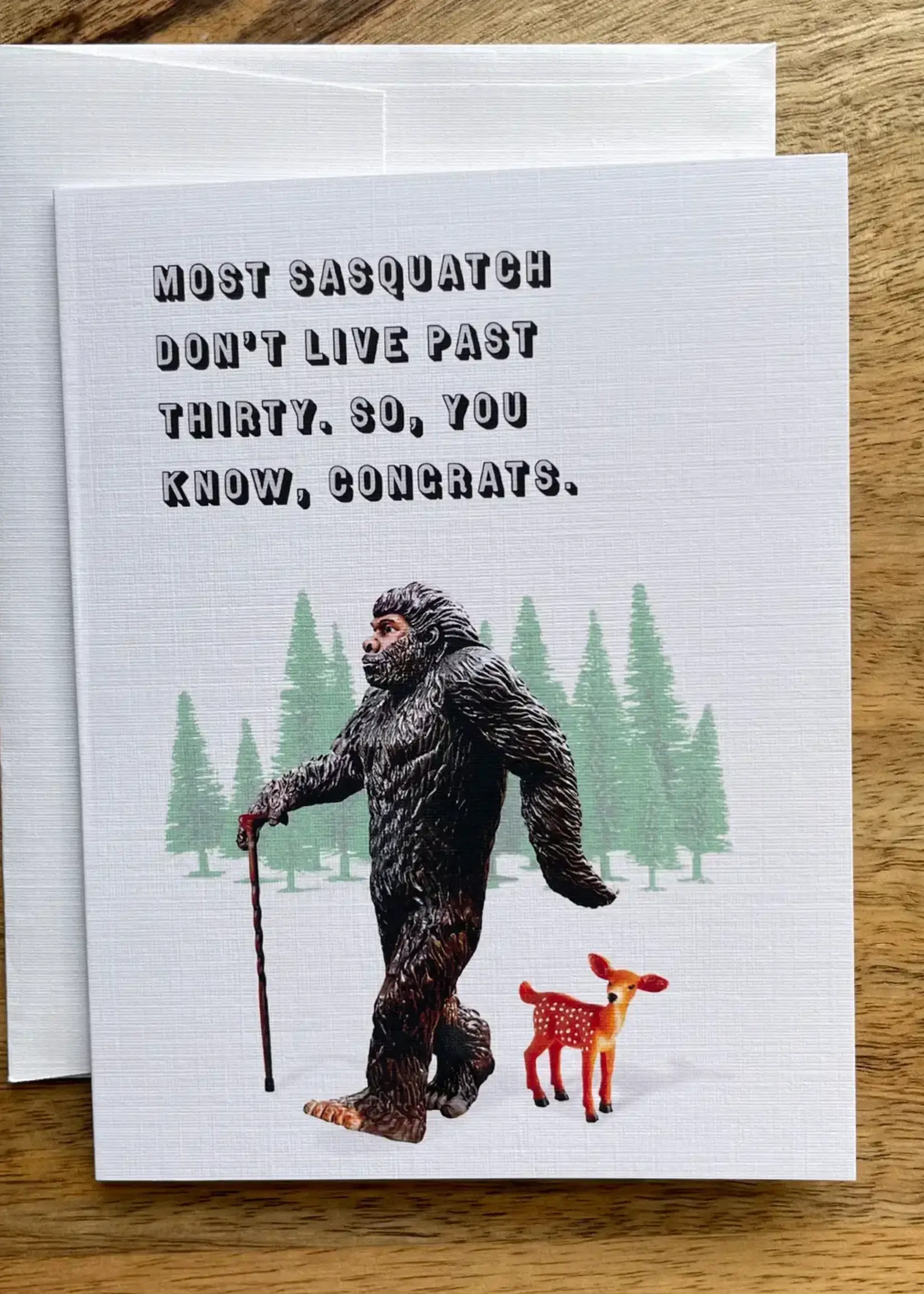 Funny Sasquatch Bigfoot Birthday Card