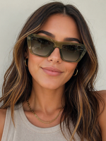 Diff Winona Sunglasses Milky Olive 55mm
