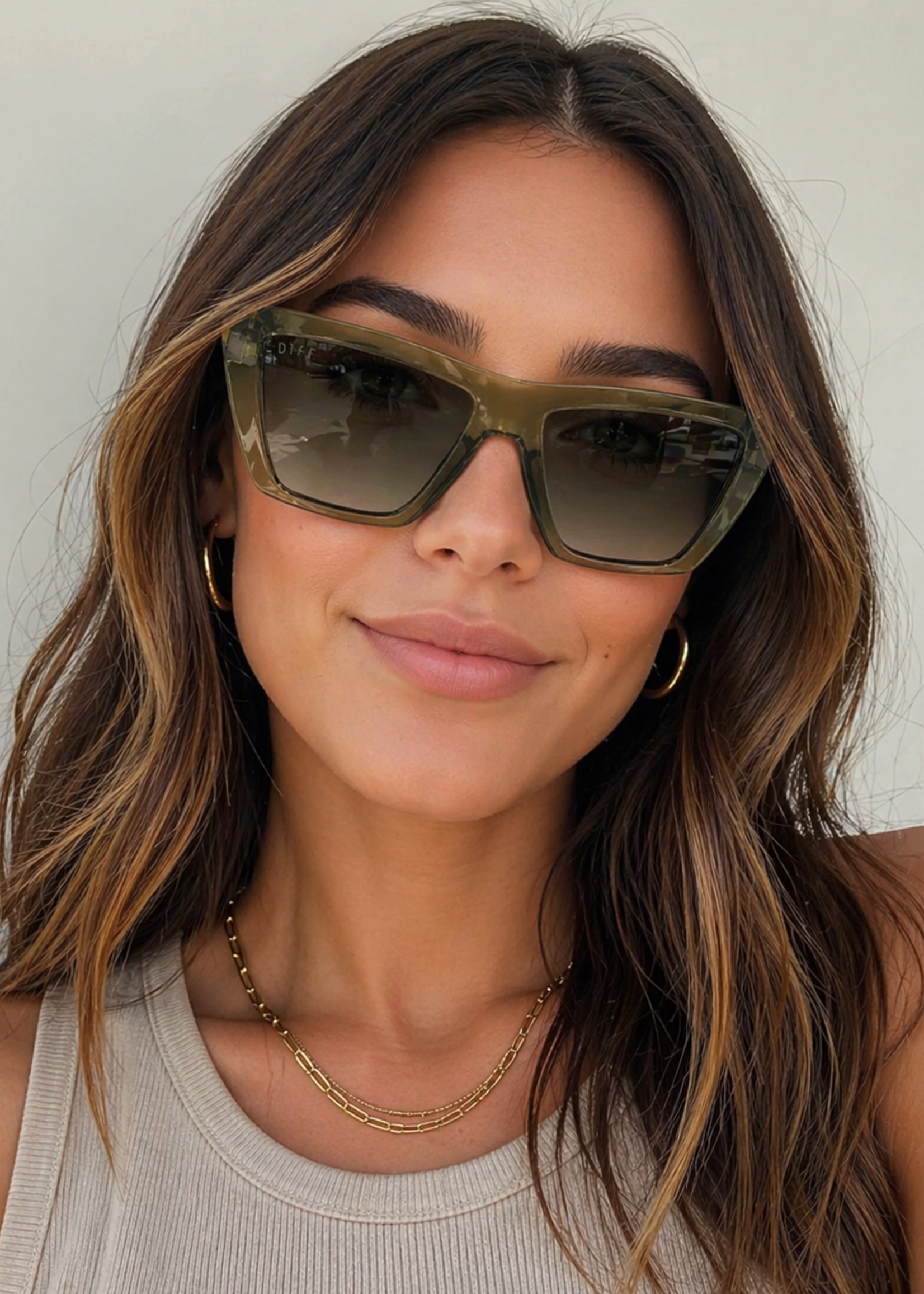 Winona Sunglasses Milky Olive 55mm