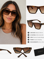 Diff Winona Sunglasses Tortoise Brown 55mm
