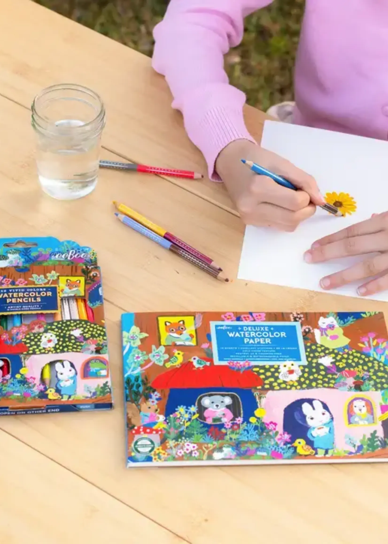 eeBoo Yumi Kitagishi Mushrooms 18 Double-Sided Watercolor Pencils