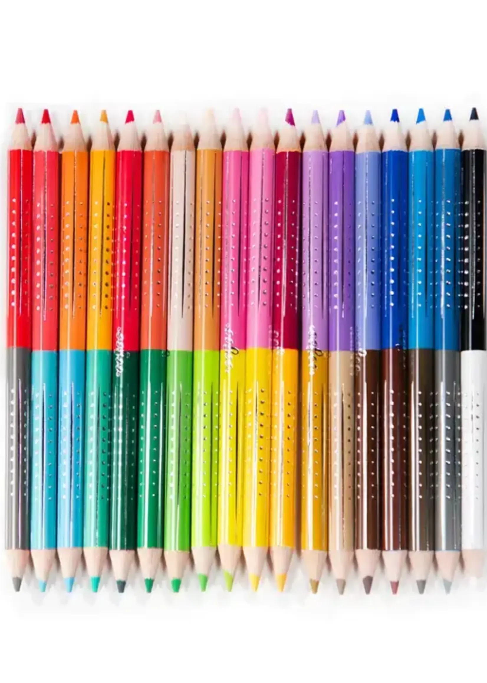 eeBoo Yumi Kitagishi Mushrooms 18 Double-Sided Watercolor Pencils