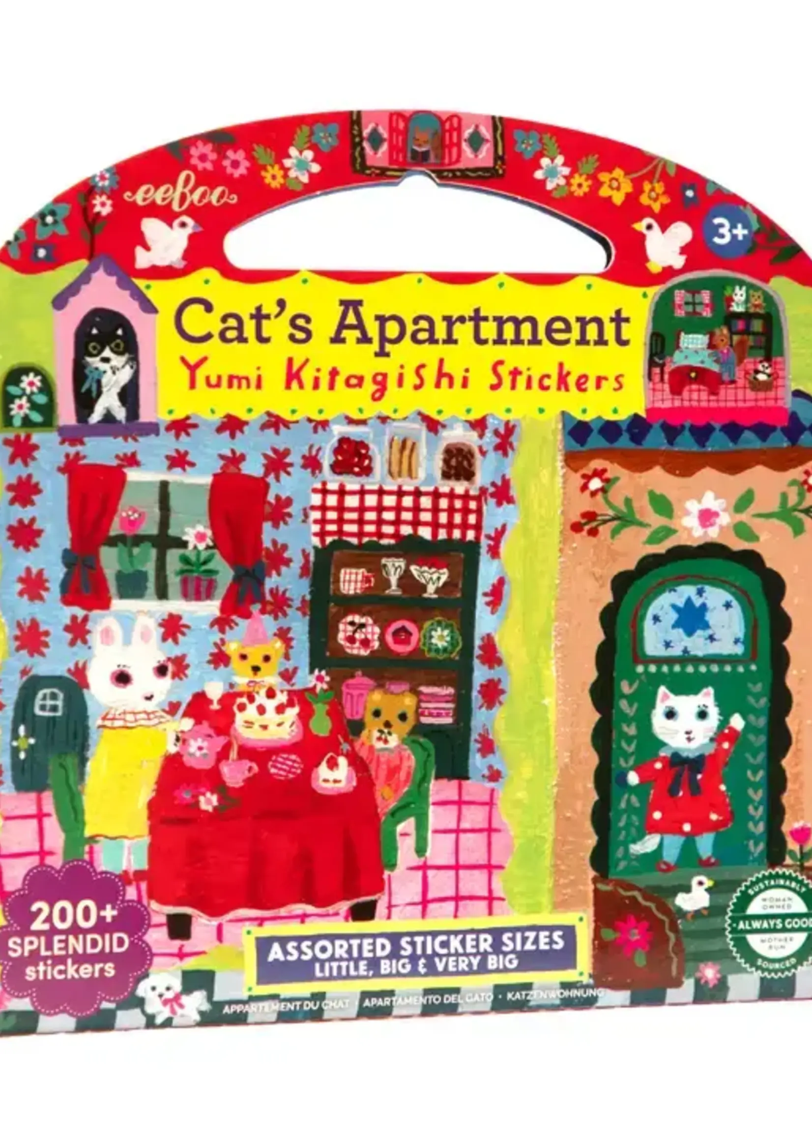 eeBoo Yumi Kitagishi Sticker Book - Cat Apartment