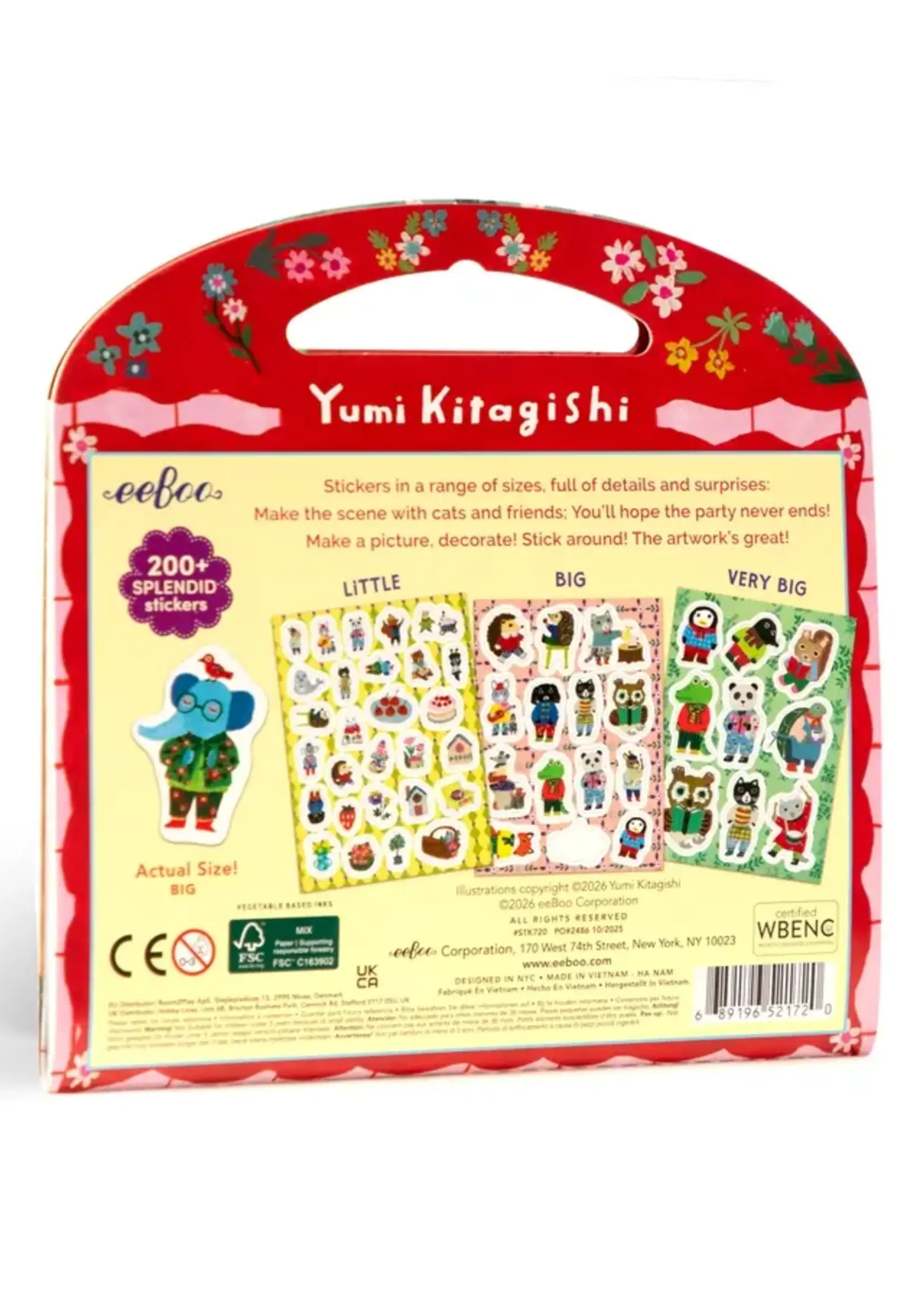 eeBoo Yumi Kitagishi Sticker Book - Cat Apartment