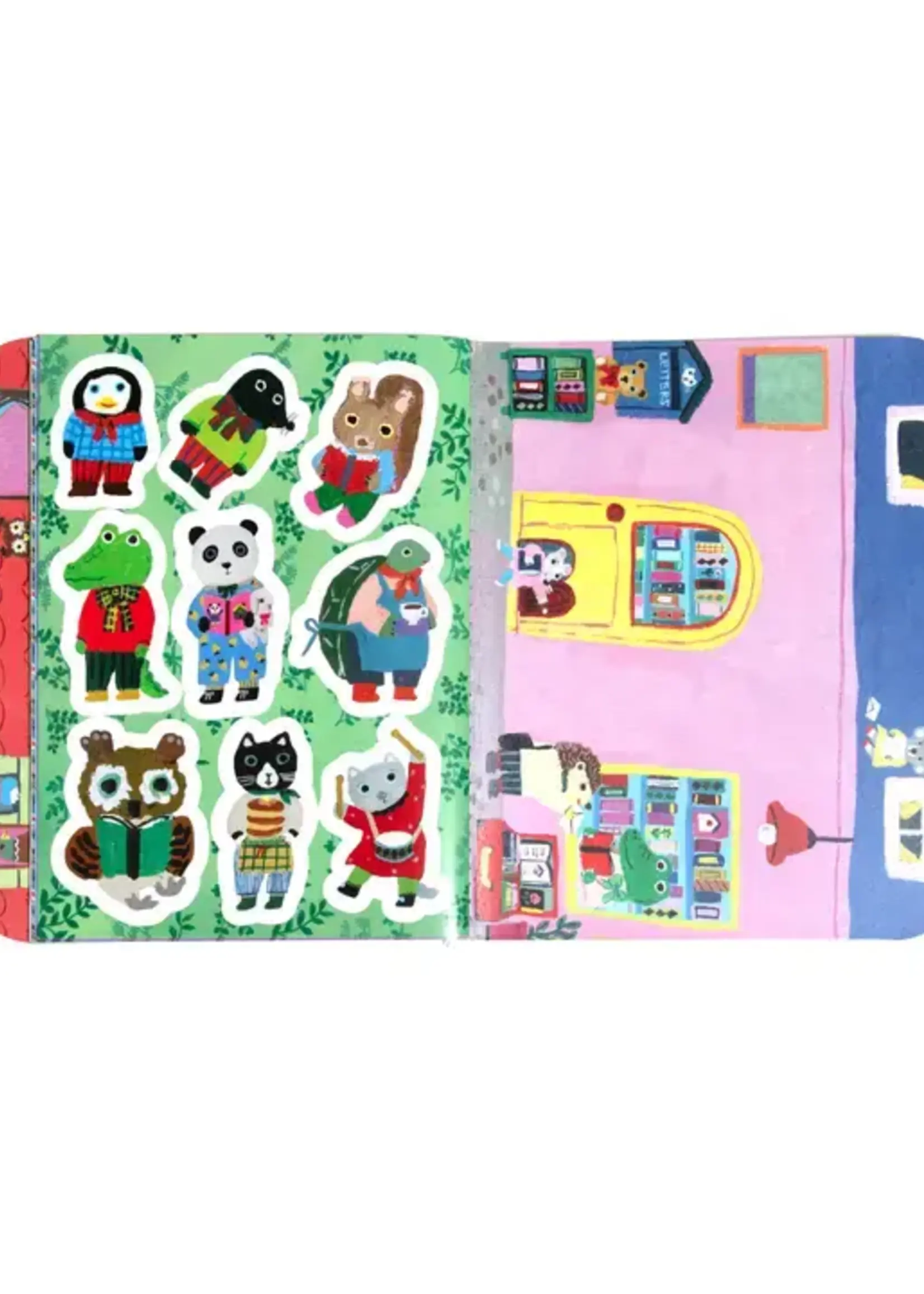 eeBoo Yumi Kitagishi Sticker Book - Cat Apartment