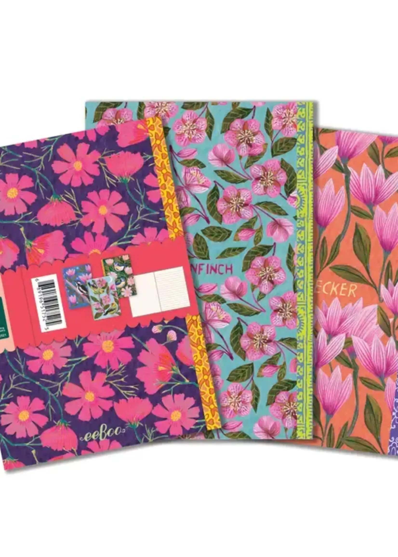 eeBoo Birds Little Notebook Set  of 3