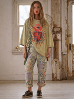 Jaded Gypsy Clothing Dance With The Moon Sweatshirt Olive Sacred Heart One Size