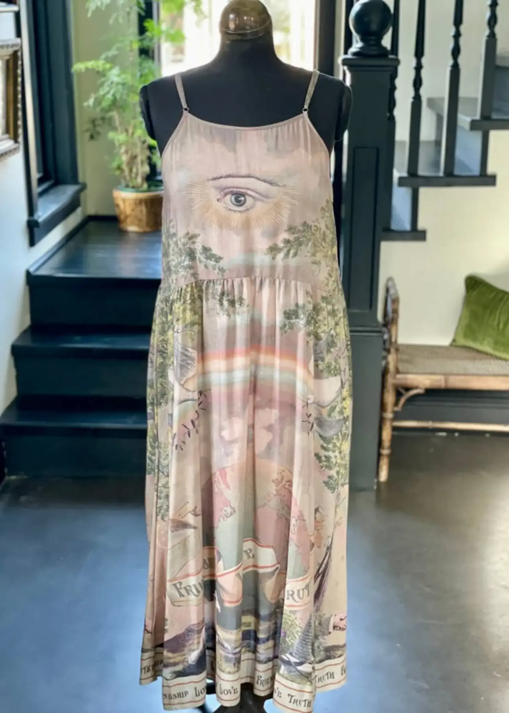 Market of Stars Friendship Love Truth Vintage Wash Slip Dress