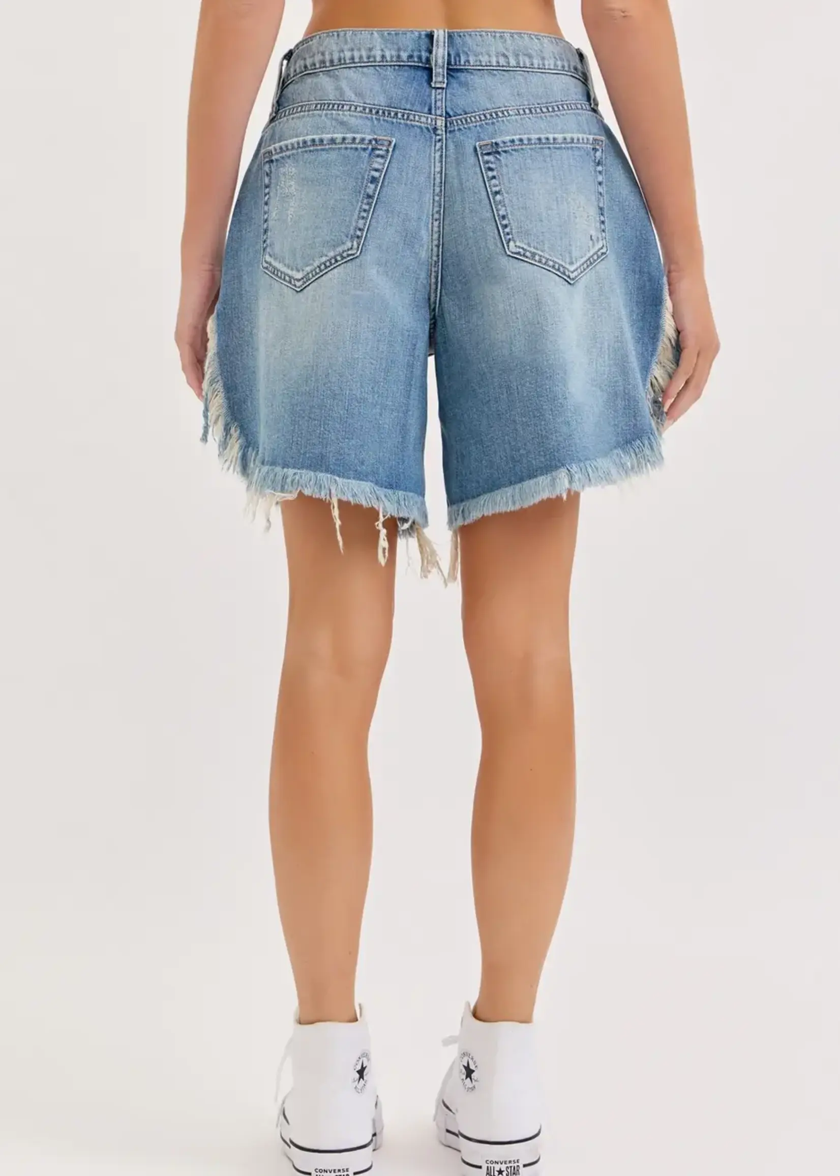 Cello Jeans Mid Waist Cut Off Shorts