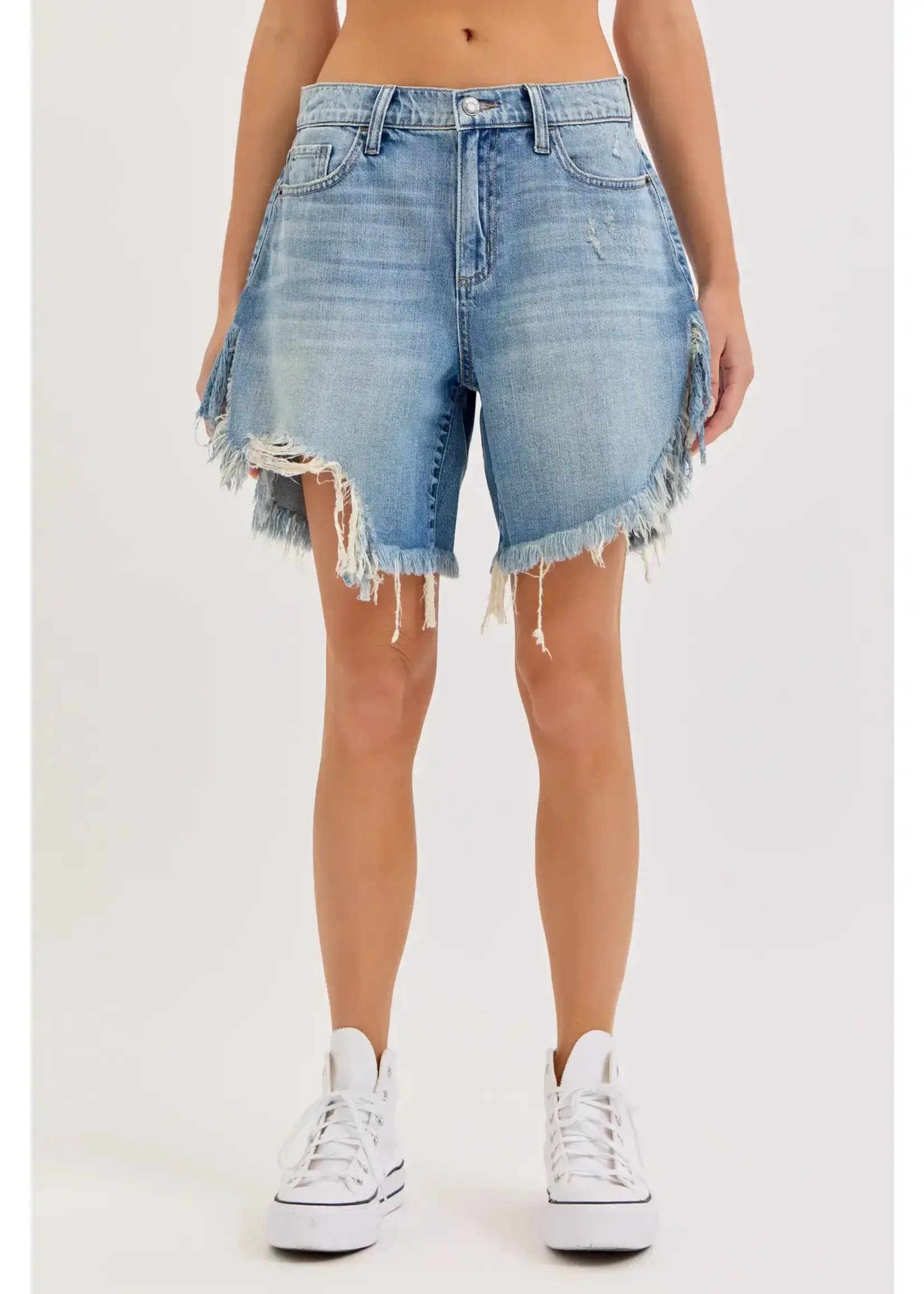 Cello Jeans Mid Waist Cut Off Shorts