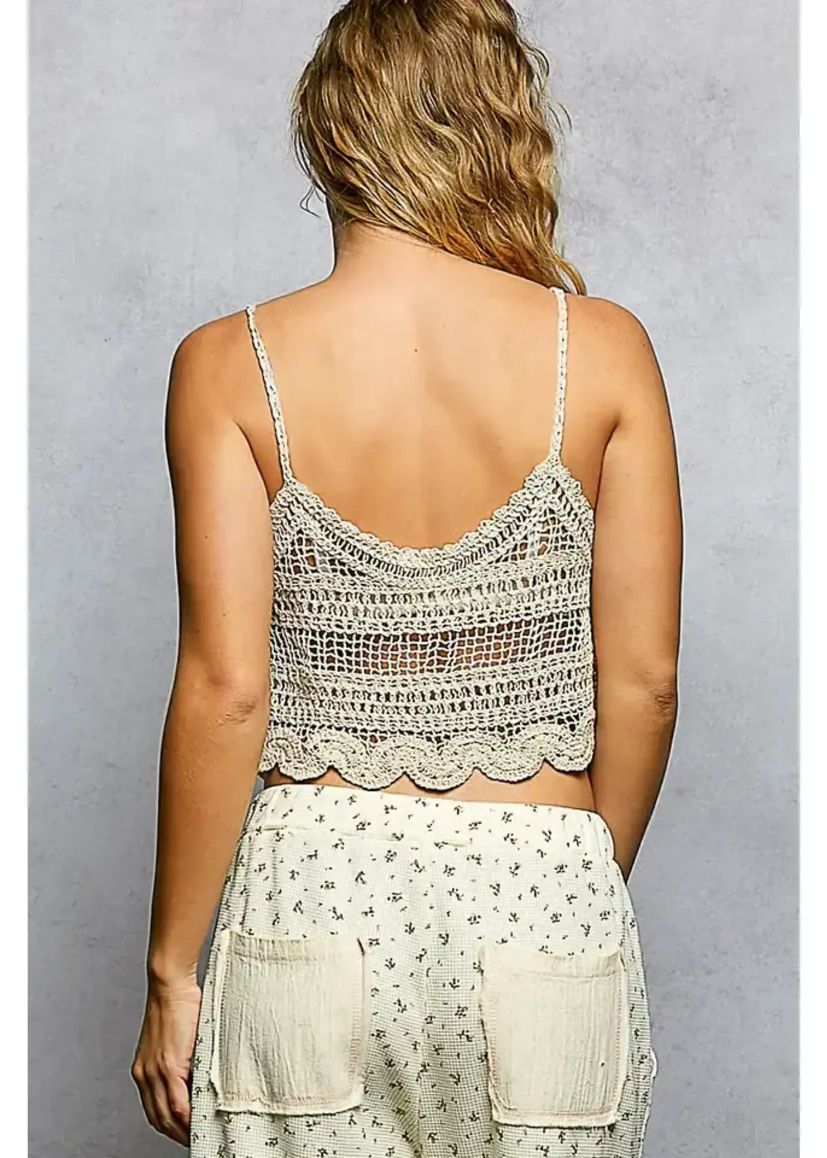 POL Crochet Heart Tank Top