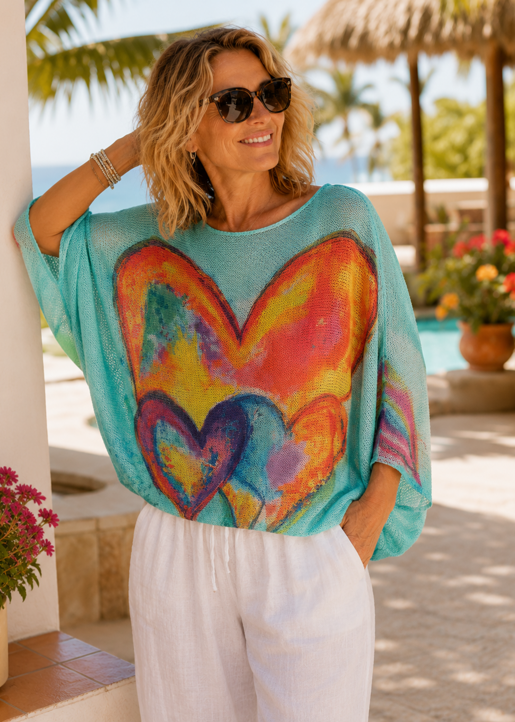 Whimsical Print Sweaters One Size