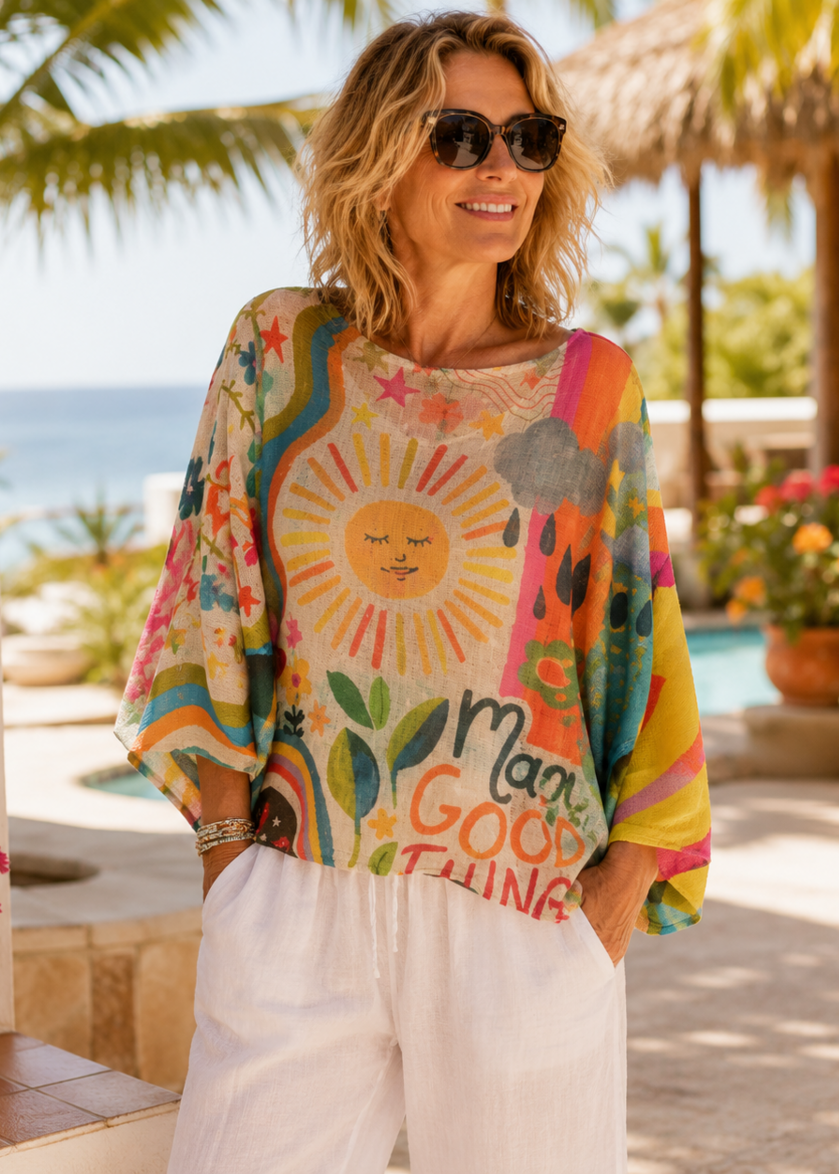 Whimsical Print Sweaters One Size