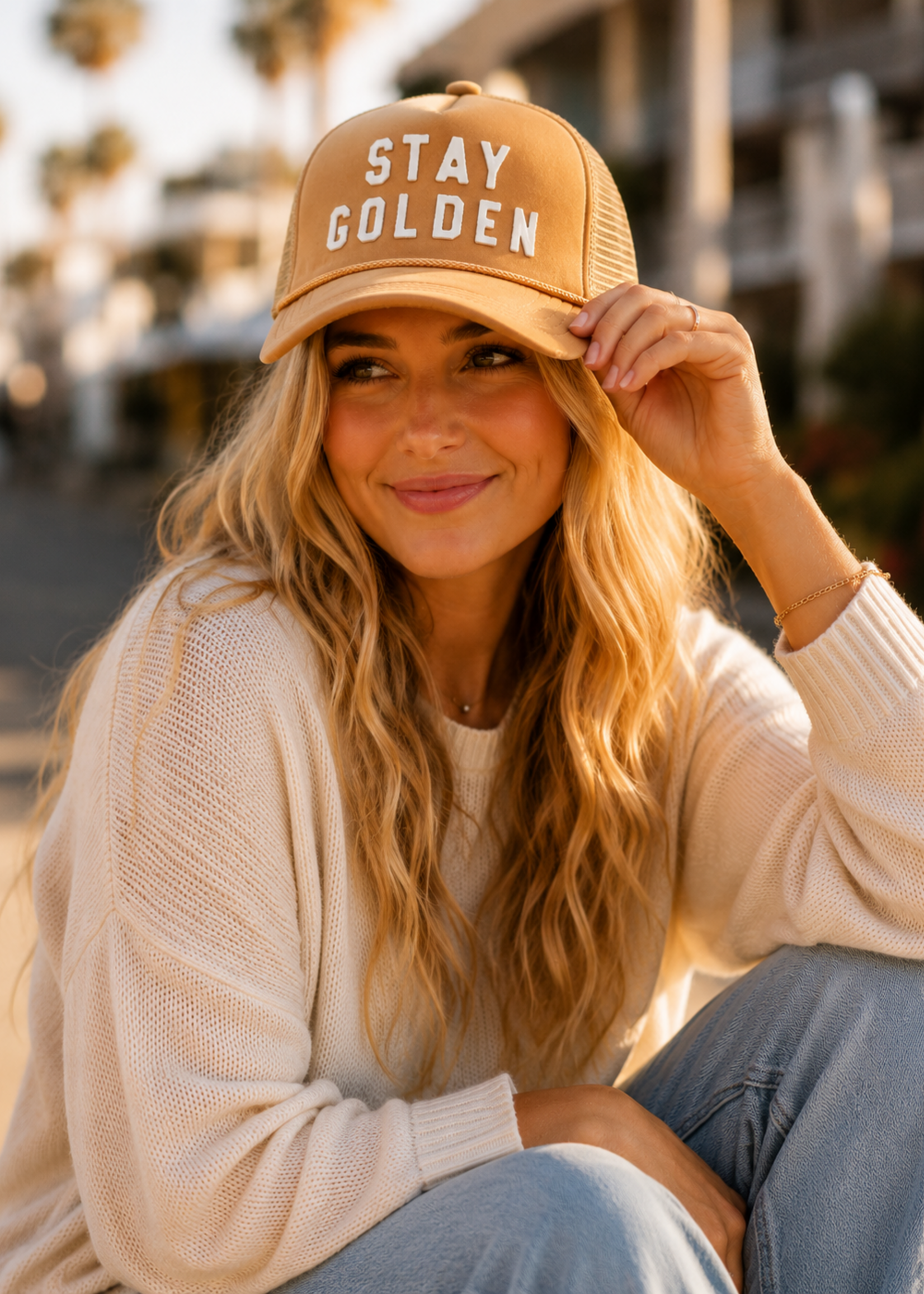 Sugarboo & Co. Stay Golden Ballcap Hat