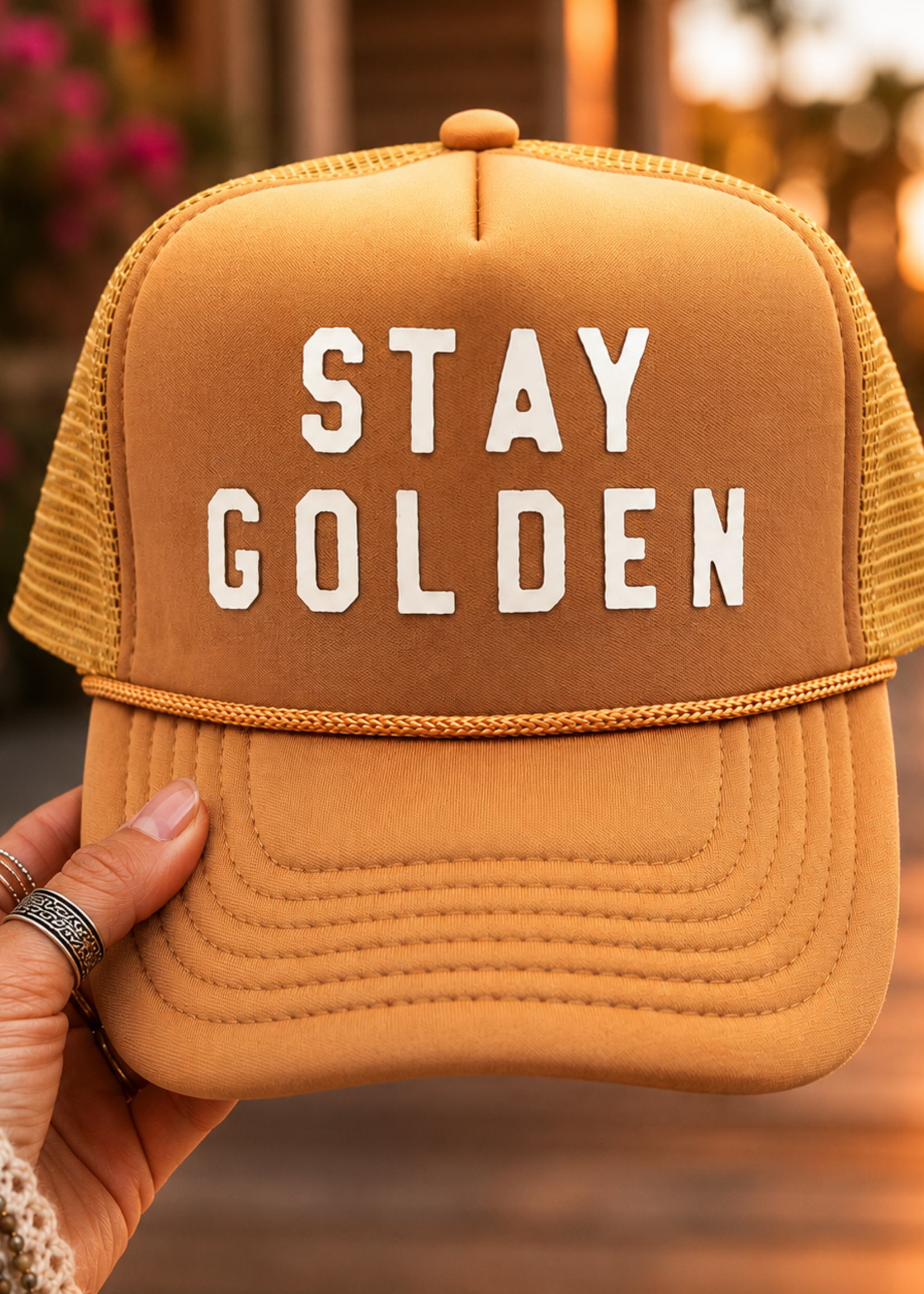 Sugarboo & Co. Stay Golden Ballcap Hat