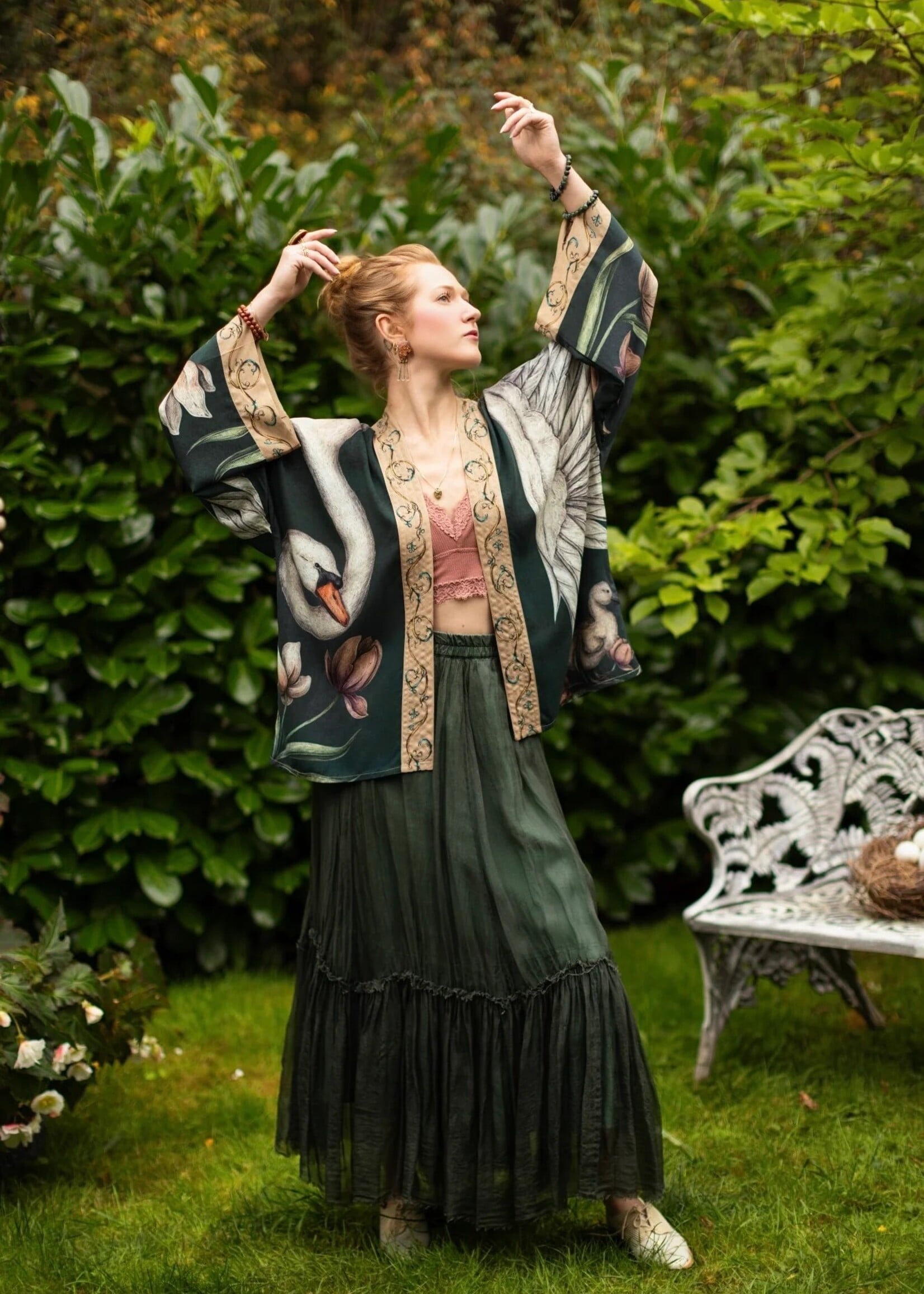 Market of Stars Under My Wing Pixie Crop Kimono