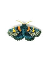Trovelore Africa Peach Moth Brooch Pin Handmade PREORDER