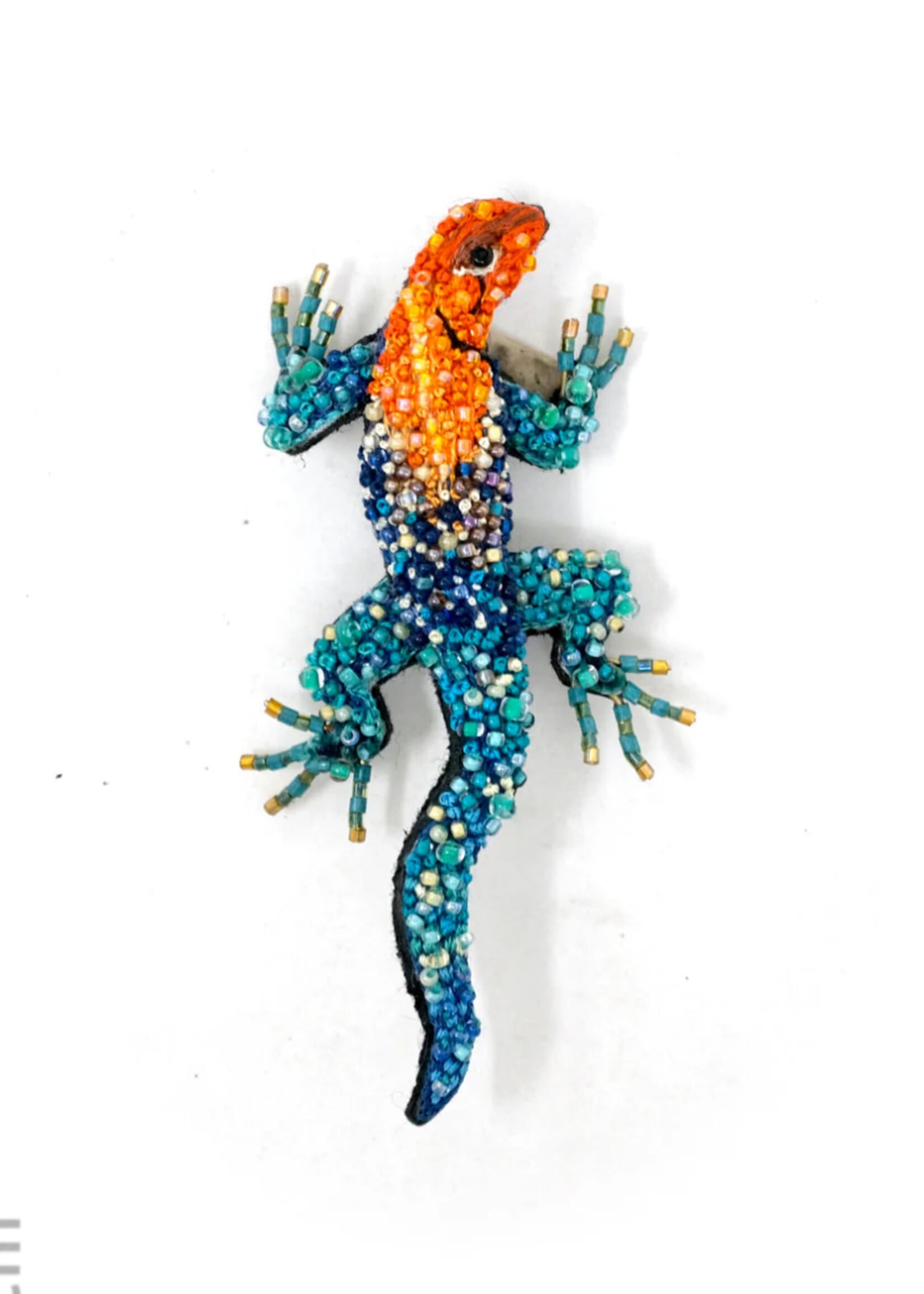 Trovelore Agama Lizard Brooch Pin Handmade PREORDER