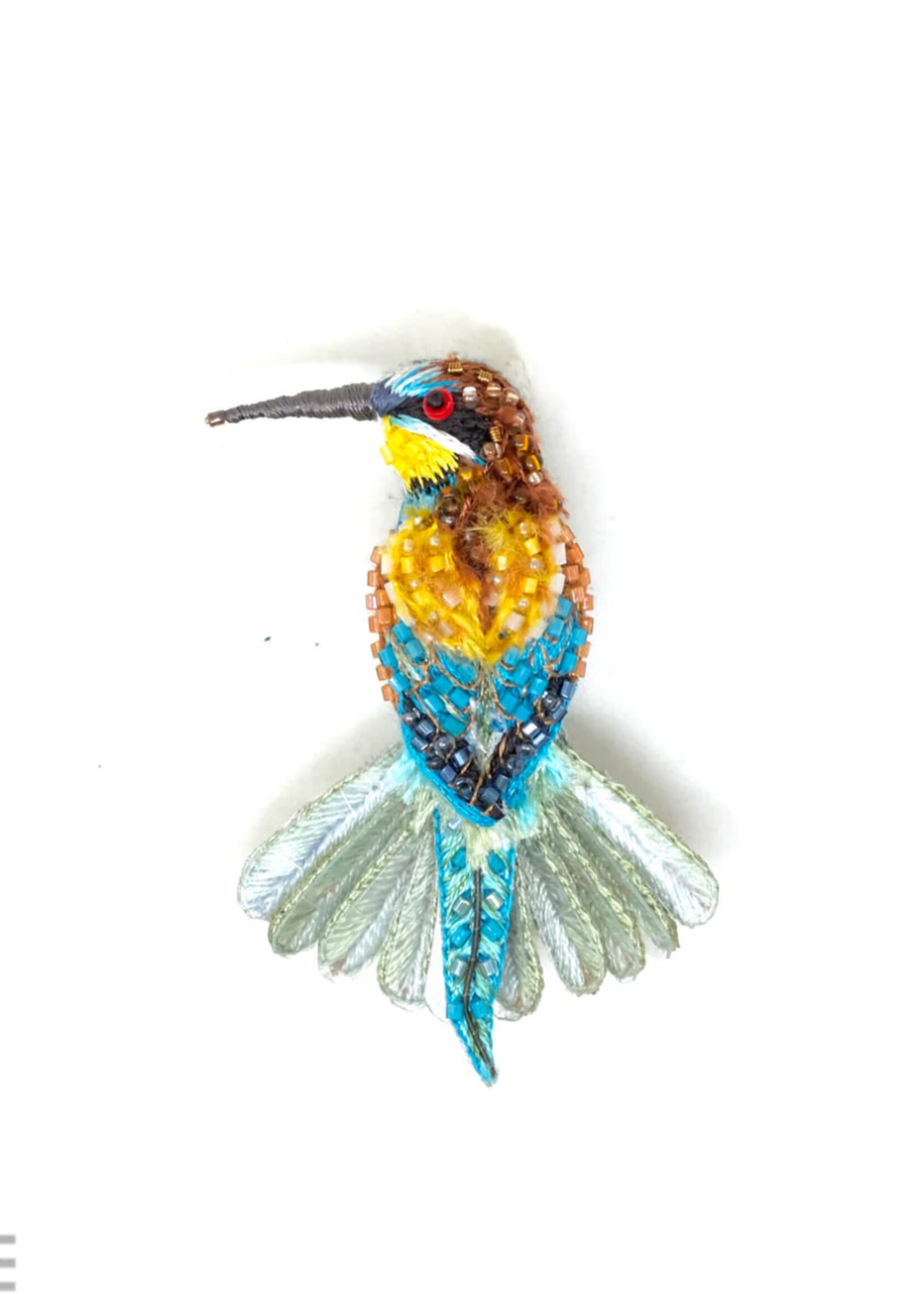Trovelore Beekeeper Bird Brooch Pin Handmade PREORDER