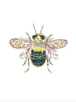 Trovelore Cottage Bee Brooch Pin Handmade PREORDER