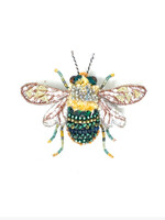 Trovelore Cottage Bee Brooch Pin Handmade