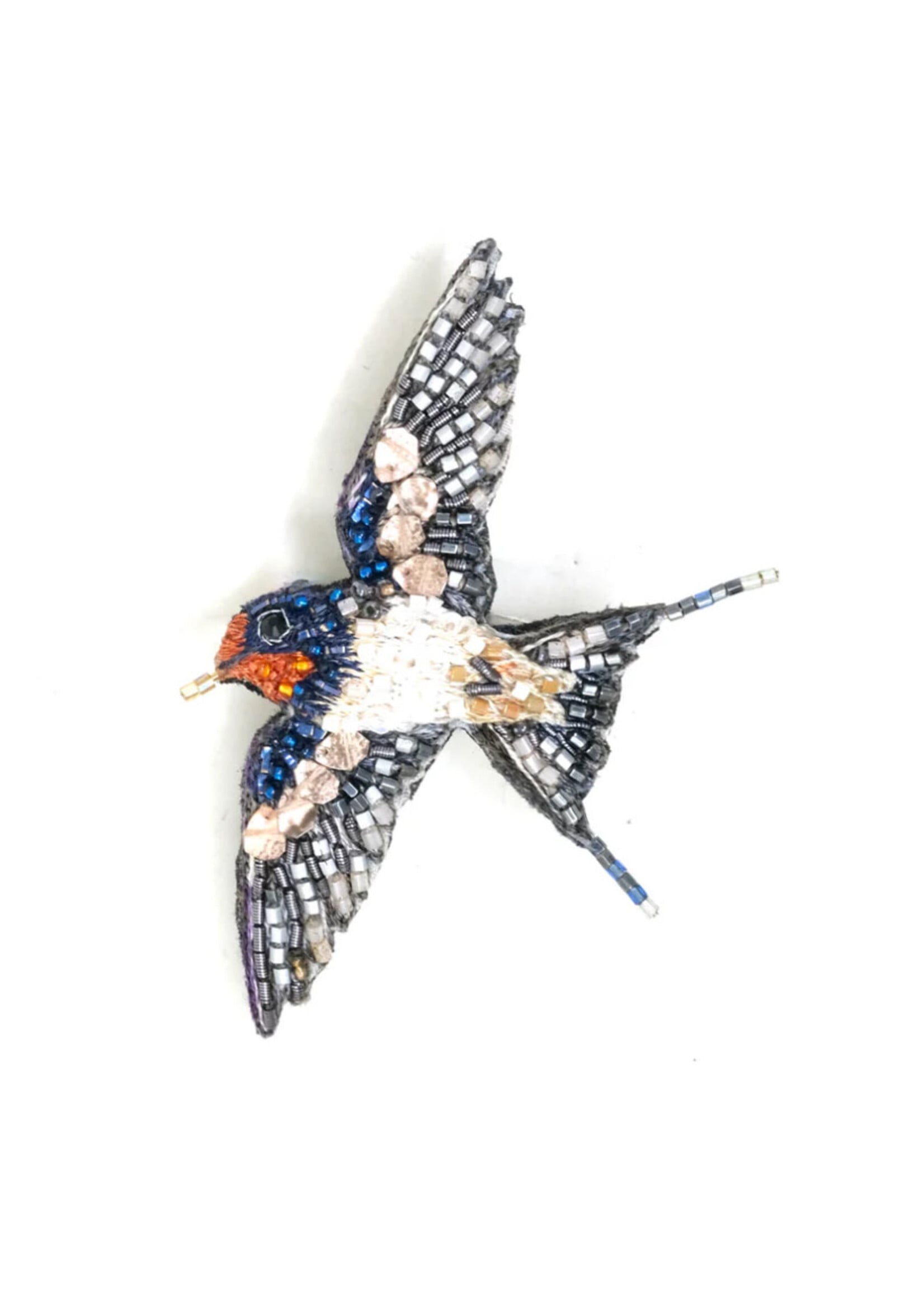 Trovelore Fork-Tailed Swallow Brooch Pin Handmade