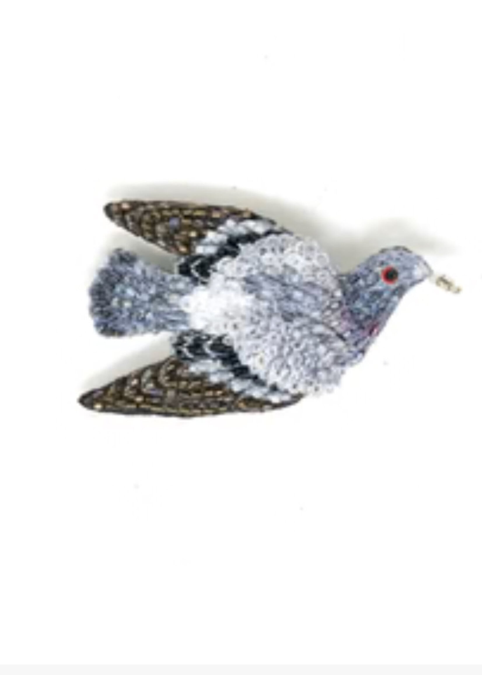 Trovelore Hope Pigeon Brooch Pin Handmade PREORDER