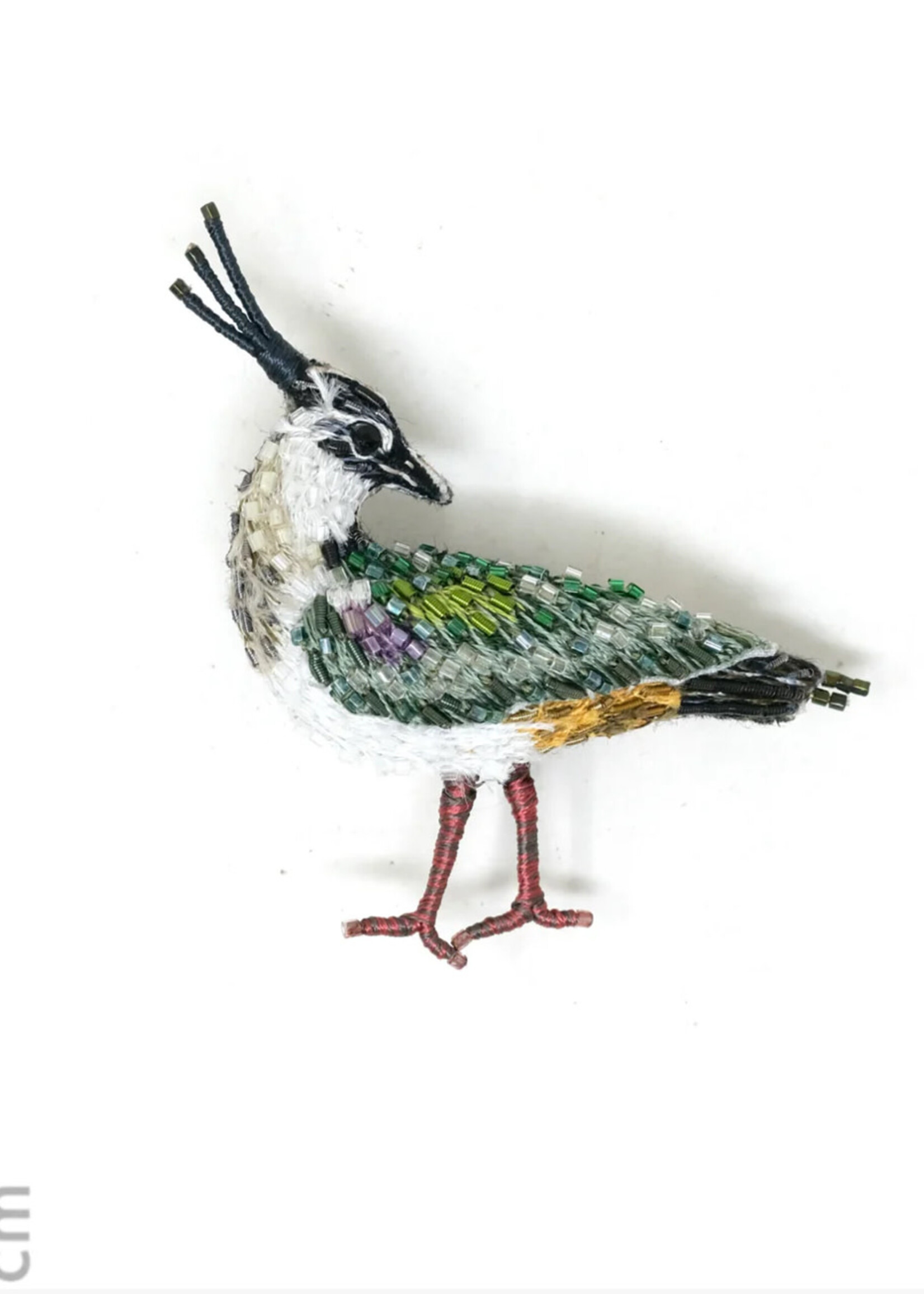 Trovelore Lapwing Bird Brooch Pin Handmade PREORDER
