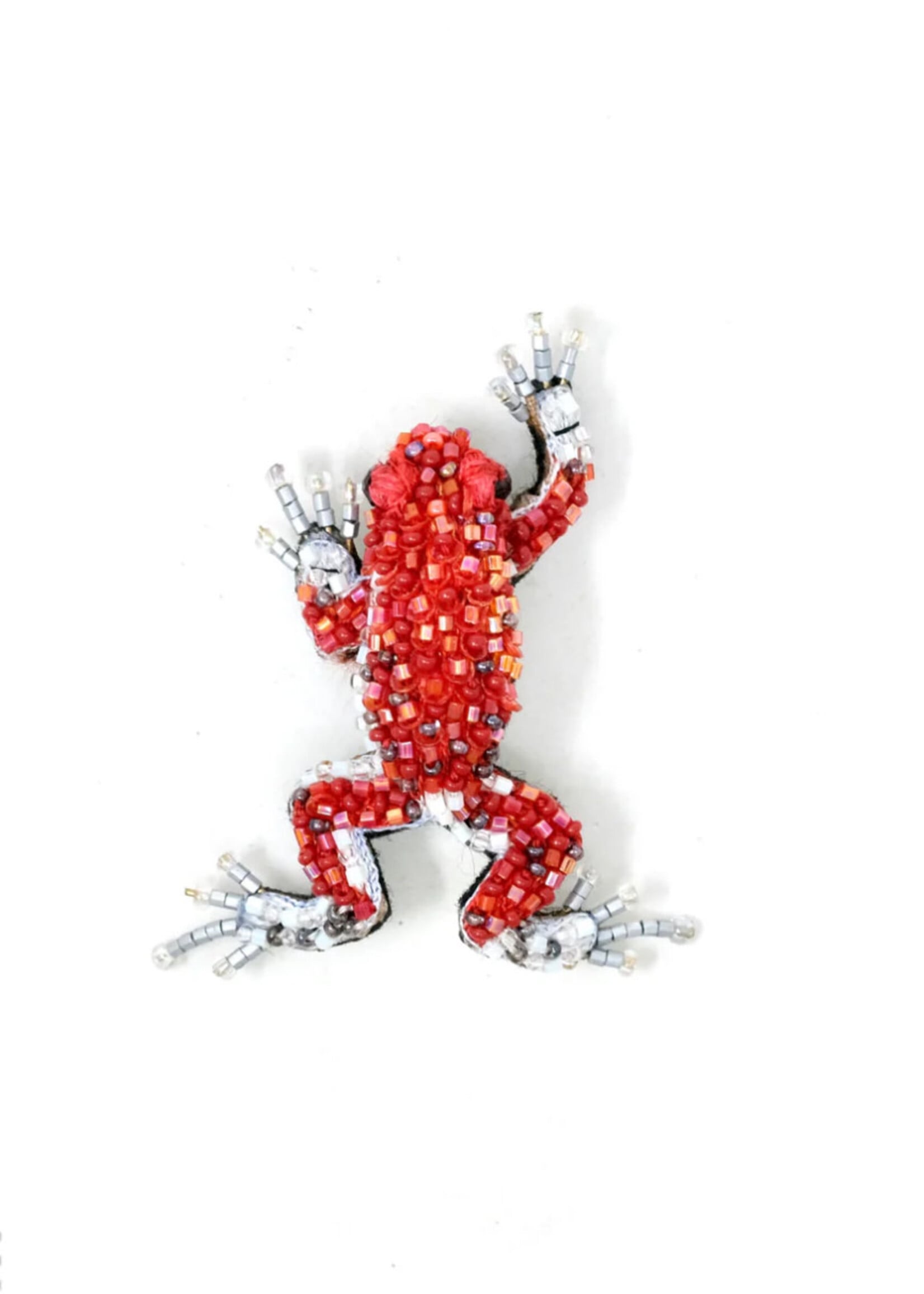Trovelore Strawberry Poison Frog Brooch Pin Handmade PREORDER