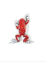 Trovelore Strawberry Poison Frog Brooch Pin Handmade PREORDER